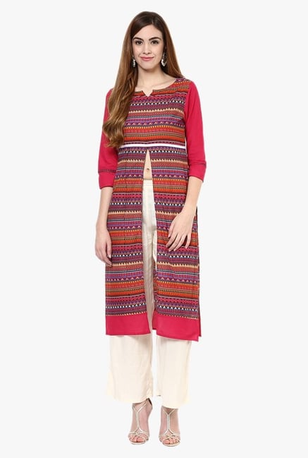 Jaipur Kurti Multicolor Cotton Kurta With Palazzo Jaipur Kurti Multicolor Cotton Kurta With Palazzo