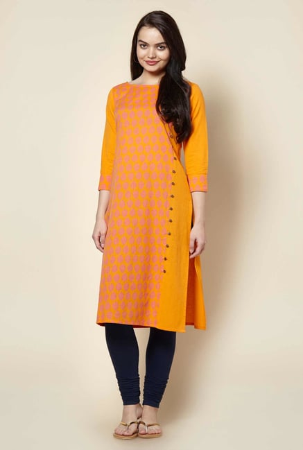 Zudio Bright Orange Kurta Zudio Bright Orange Kurta