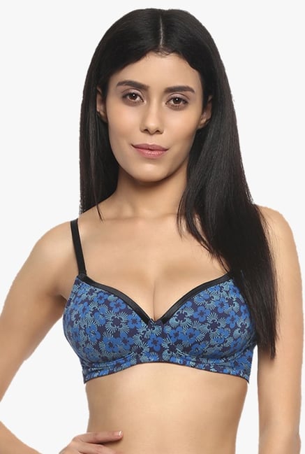 Soie Blue Non Wired Padded Seamless Bra Soie Blue Non Wired Padded Seamless Bra