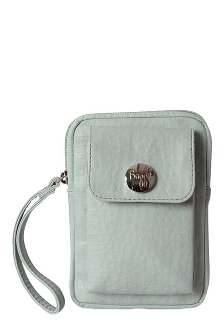 Baggit LMP Aston Sperry Ice Blue Solid Wristlet Baggit LMP Aston Sperry Ice Blue Solid Wristlet