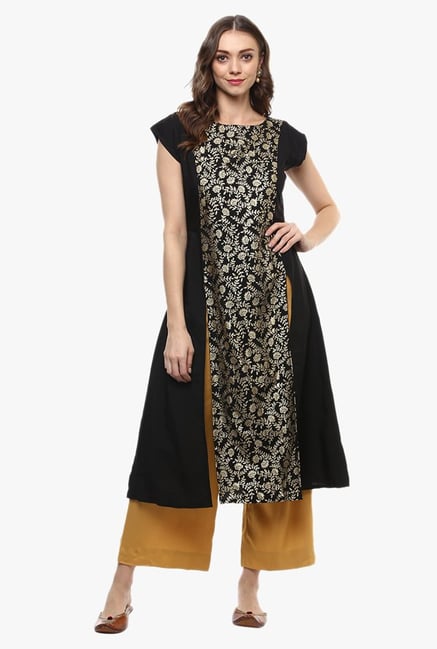Ziyaa Black Printed Kurta Ziyaa Black Printed Kurta