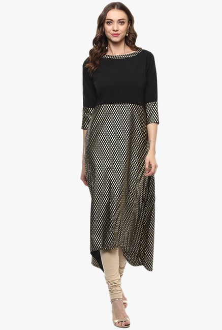Ziyaa Black Printed Kurta Ziyaa Black Printed Kurta