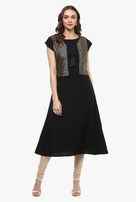 Ziyaa Black Printed Kurta Ziyaa Black Printed Kurta