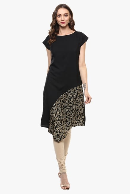 Ziyaa Black Printed Kurta Ziyaa Black Printed Kurta