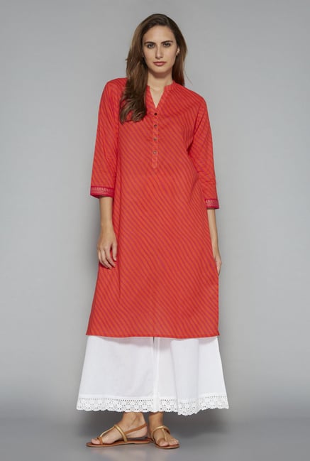 Utsa by Westside Pink Pure Cotton Kurta Utsa by Westside Pink Pure Cotton Kurta