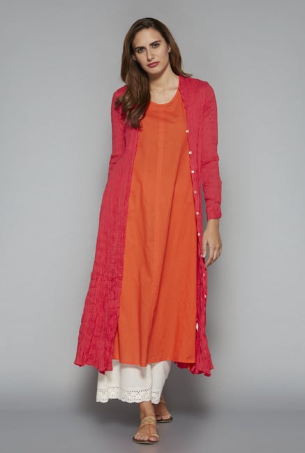 Utsa by Westside Pink Kurta Set Utsa by Westside Pink Kurta Set