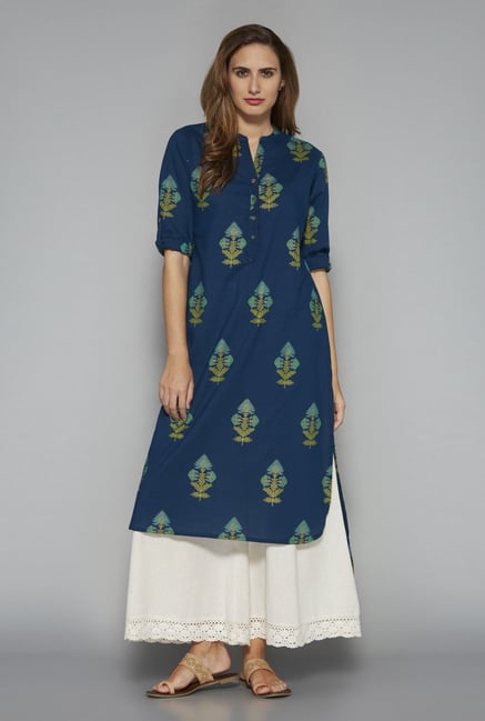 Utsa by Westside Indigo Pure Cotton Kurta Utsa by Westside Indigo Pure Cotton Kurta