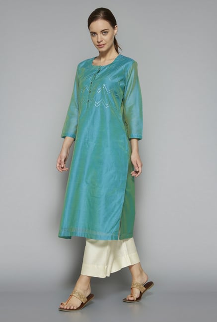 Utsa by Westside Turquoise Kurta Utsa by Westside Turquoise Kurta