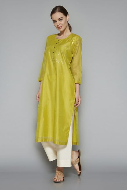 Utsa by Westside Lime Green Kurta Utsa by Westside Lime Green Kurta