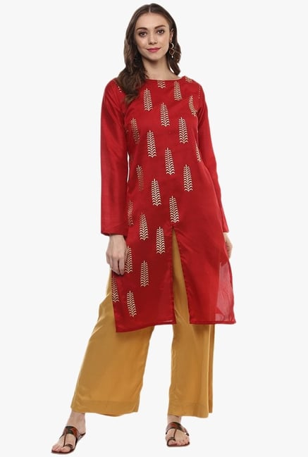 Ziyaa Red Printed Kurta Ziyaa Red Printed Kurta