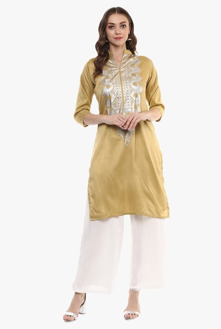 Ziyaa Beige Printed Kurta Ziyaa Beige Printed Kurta