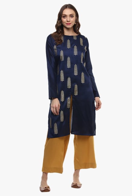 Ziyaa Navy Printed Kurta Ziyaa Navy Printed Kurta