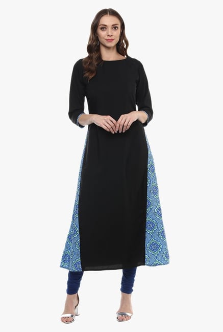 Ziyaa Black Crepe Kurta Ziyaa Black Crepe Kurta