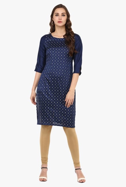 Ziyaa Navy Printed Kurta Ziyaa Navy Printed Kurta