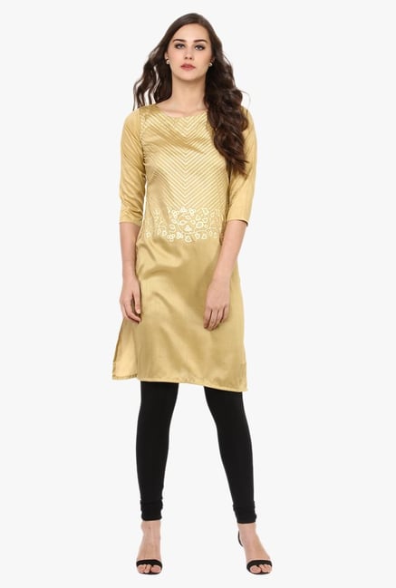 Ziyaa Beige Printed Kurta Ziyaa Beige Printed Kurta