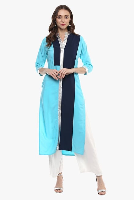 Ziyaa Blue Crepe Kurta Ziyaa Blue Crepe Kurta