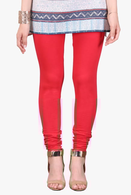 Aurelia Red Viscose Regular Fit Churidar Aurelia Red Viscose Regular Fit Churidar