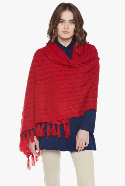 Cayman Red Acrylic Wool Stole Cayman Red Acrylic Wool Stole