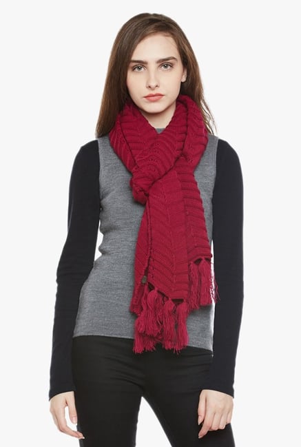 Cayman Maroon Acrylic Wool Stole Cayman Maroon Acrylic Wool Stole