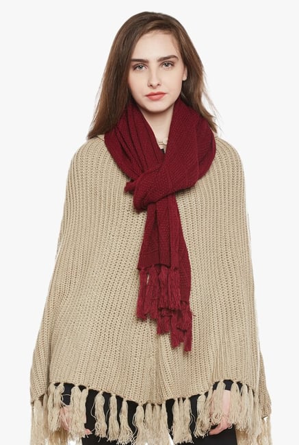 Cayman Burgundy Acrylic Wool Stole Cayman Burgundy Acrylic Wool Stole