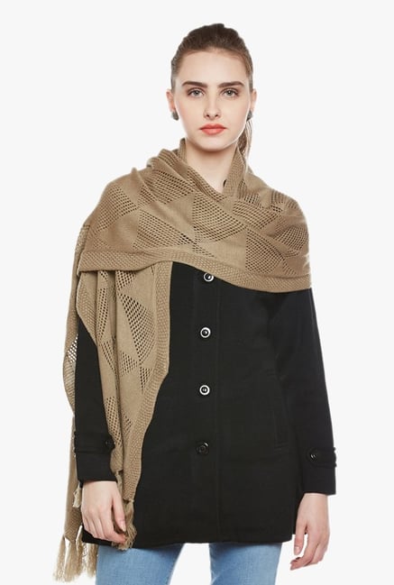 Cayman Beige Acrylic Wool Stole Cayman Beige Acrylic Wool Stole