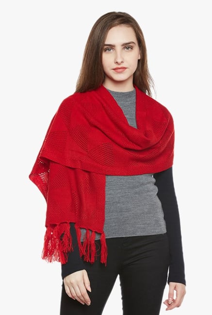 Cayman Red Acrylic Wool Stole Cayman Red Acrylic Wool Stole