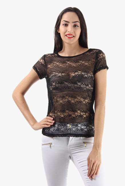 Only Black Lace Top Only Black Lace Top
