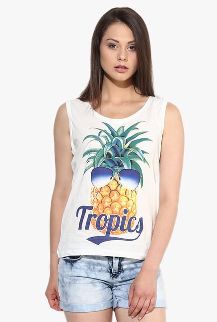 Vero Moda White Printed Top Vero Moda White Printed Top
