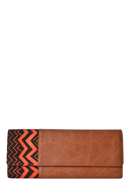 Baggit Jules Bindas Caramel & Orange Textured Wallet Baggit Jules Bindas Caramel & Orange Textured Wallet