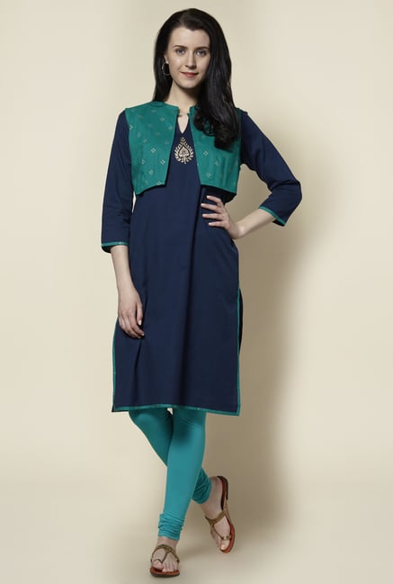 Zudio Blue Kurta with Jacket Zudio Blue Kurta with Jacket