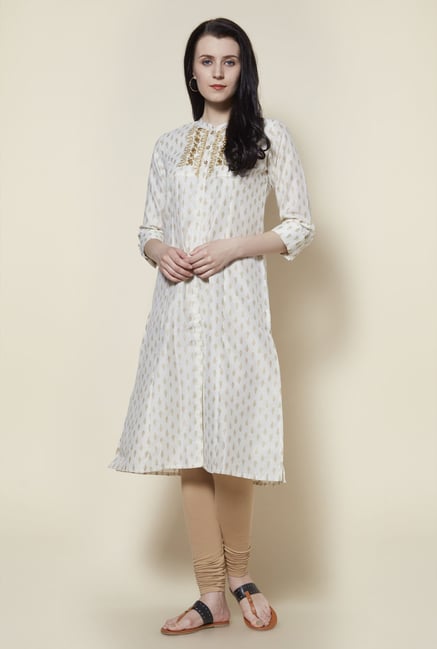 Zudio Off White Kurta Zudio Off White Kurta