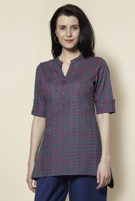 Zudio Teal Slim Fit Kurta Zudio Teal Slim Fit Kurta