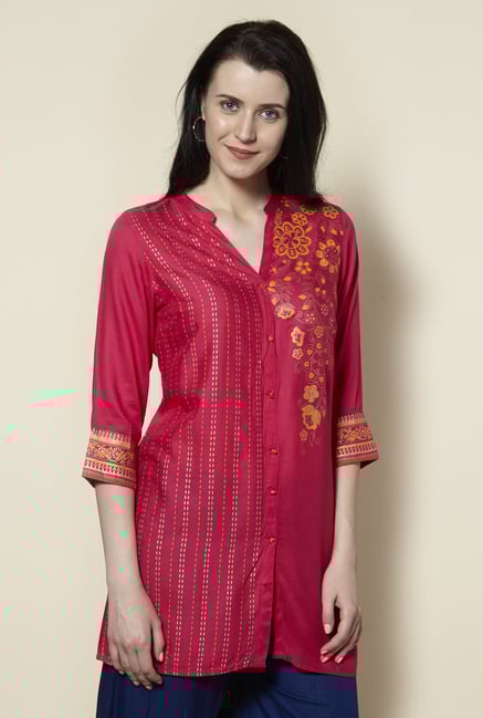 Zudio Fuchsia Kurta Zudio Fuchsia Kurta