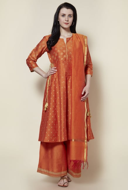 Zudio Orange Ethnic Set Zudio Orange Ethnic Set
