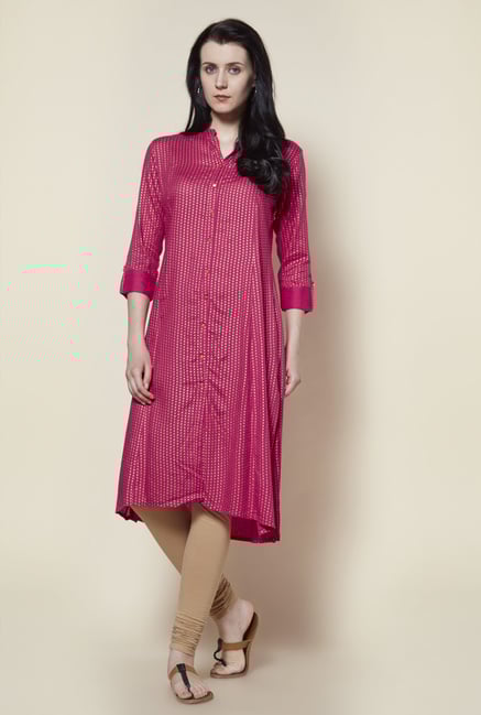 Zudio Fuchsia Kurta Zudio Fuchsia Kurta