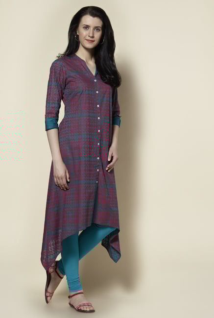 Zudio Teal Slim Fit Kurta Zudio Teal Slim Fit Kurta