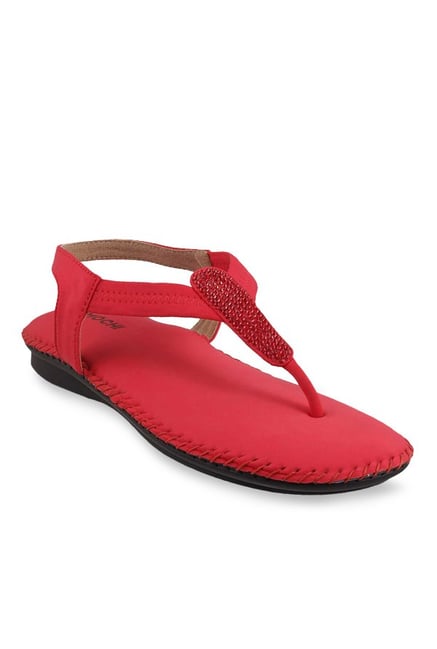 Mochi Red T-Strap Sandals Mochi Red T-Strap Sandals