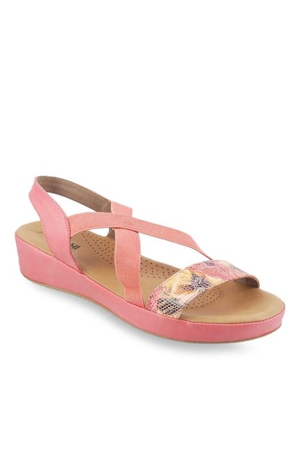 Mochi Pink Cross Strap Wedges Mochi Pink Cross Strap Wedges