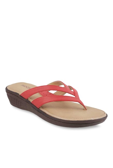 Mochi Red Thong Wedges Mochi Red Thong Wedges