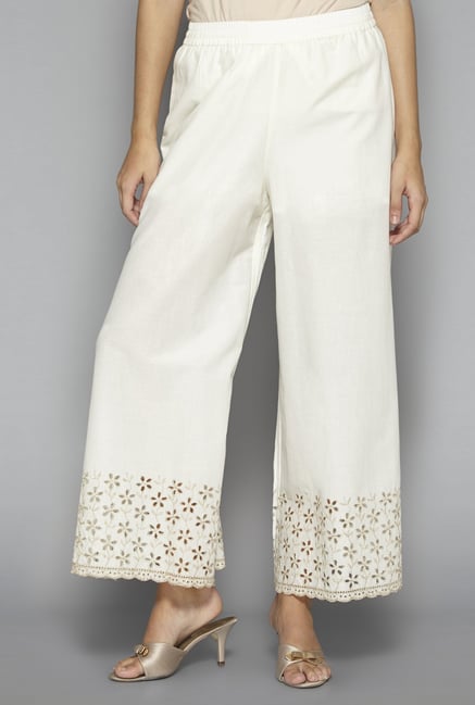 Zuba by Westside Off White Palazzos Zuba by Westside Off White Palazzos