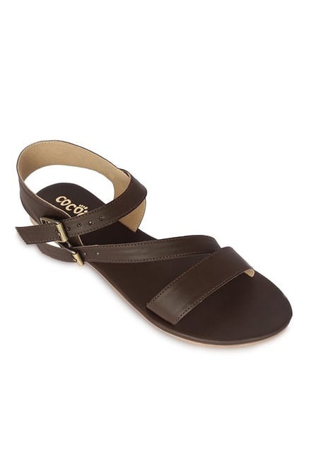 Cocoon Dark Brown Ankle Strap Sandals Cocoon Dark Brown Ankle Strap Sandals