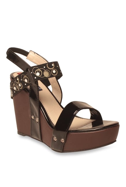 Lishabee by MSC Black Sling Back Wedges Lishabee by MSC Black Sling Back Wedges