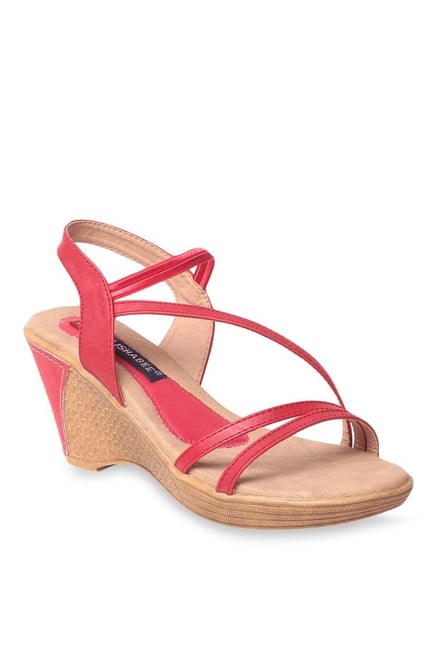 Lishabee by MSC Red Sling Back Wedges Lishabee by MSC Red Sling Back Wedges