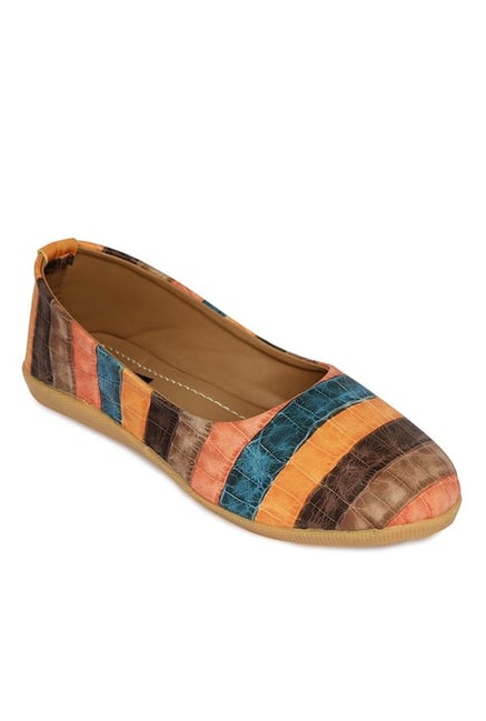 Cocoon Brown & Blue Flat Ballets Cocoon Brown & Blue Flat Ballets