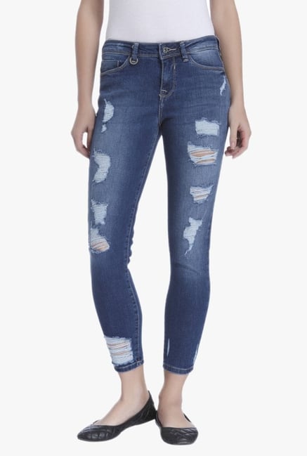 Only Blue Slim Fit Ripped Jeans Only Blue Slim Fit Ripped Jeans