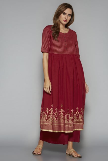 Utsa by Westside Red Kurta Utsa by Westside Red Kurta