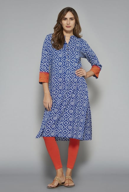 Utsa by Westside Blue Printed Kurta Utsa by Westside Blue Printed Kurta