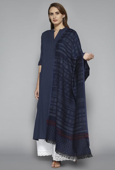 Utsa by Westside Indigo Pure Wool Stole Utsa by Westside Indigo Pure Wool Stole