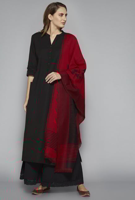 Utsa by Westside Black Pure Wool Stole Utsa by Westside Black Pure Wool Stole