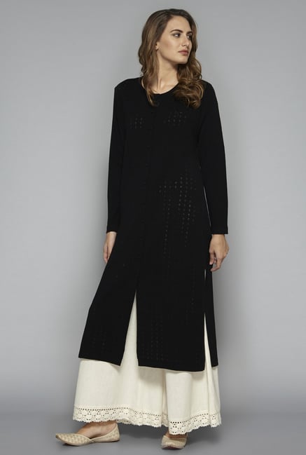 Utsa by Westside Black Knit Kurta Utsa by Westside Black Knit Kurta